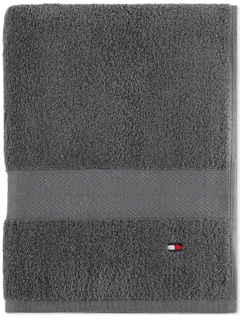Tommy Hilfiger Gray Luxury Cotton Bath Towel